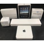 VARIOUS APPLE ELECTRICAL ITEMS X 6. Boxed items include - AirPort Express - AirPort Extreme -