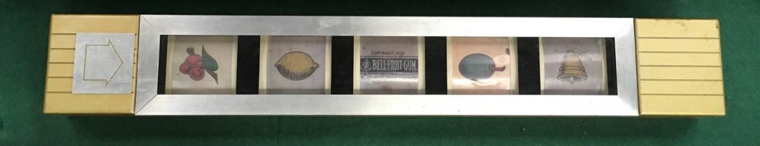 Bell Fruit Gum light display box (possibly from a casino) 170x26x15cm