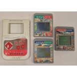 Grandstand Game Player vintage handheld game with three cartridges. Lot has not been tested.