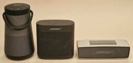 Three Bose bluetooth speakers. This lot has not been tested.