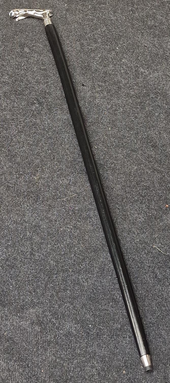 Jaguar handled walking stick