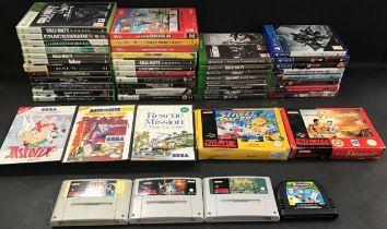 BOX OF VARIOUS MAKES OF COMPUTER GAMING CONSOLE GAMES. Many games here for - Wii - Nintendo - XBox