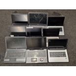 Collection of laptops to include HP, Lenovo, Dell and others. Units only no chargers. Lot is sold