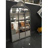 Small leaded glass mirror. (158)