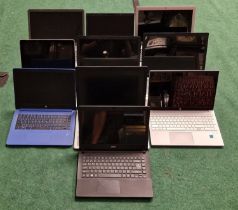 Collection of laptops to include Apple, Acer and Samsung. Units only, no chargers. Lot is sold