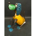 A recycled tin model of a dog -8 (164)