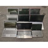 Collection of laptops to include HP, Lenovo, Asus and others. Units only no chargers. Lot is sold