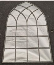 Tall arched outdoor mirror 116cm tall. (162)