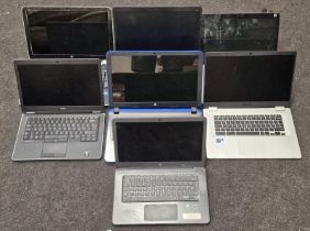 Collection of laptops to include HP, Lenovo, Asus and others. Units only no chargers. Lot is sold