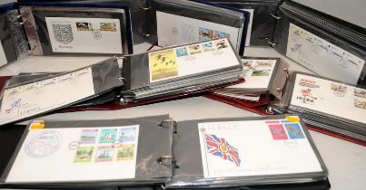 Six well filled albums of Jersey First Day Covers.