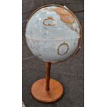 Replogle 16 inch diameter globe "World Classic Series" on pine base.