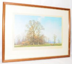 Signed limited edition David Shepherd print 'Last Leaves Of Autumn'. 365/850. With embossed