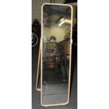 Contemporary full height dressing room mirror in a ply bentwood frame. 167cms tall