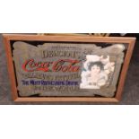 Coca Cola framed advertising mirror 88x63cm