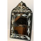 A contemporary Venetian style easel backed freestanding mirror. 53cms tall