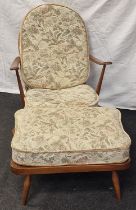Vintage Ercol Armchair and matching footstool model 341