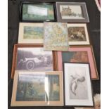 Large collection of framed pictures and prints (9).