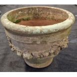 An antique large terracotta planter diameter 73cm, 60cm tall.