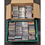 Two boxes containing a large collection of Pop and R&B compact discs.