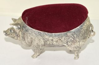 Substantial pig pin cushion stamped 800