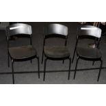 3 x contemporary black chairs. Previously property of a tv production company and featured on the
