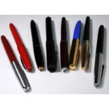 A collection of vintage fountain pens. Various makes.