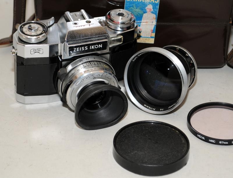 Zeiss Ikon Contaflex S Matic 35mm SLR camera with interchangeable back and Tessar 1:2.8 50mm lens - Image 2 of 9