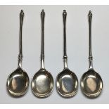 Set of four silver coffee/salt spoons - Scottish 1939 by Edward & Son 33.5g total weight.
