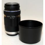 Olympus digital 75-300 1:4.8-6.7 zoom lens with lens hood