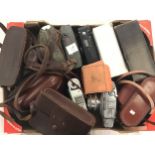 Collection of vintage compact 35mm film cameras to include Voigtlander and Agfa. 12 in lot