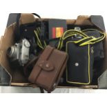 Collection of vintage 35mm compact film cameras to include Olympus and Konica. 12 in lot