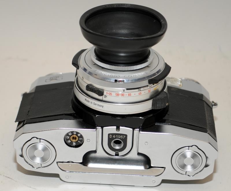 Zeiss Ikon Contaflex S Matic 35mm SLR camera with interchangeable back and Tessar 1:2.8 50mm lens - Image 6 of 9