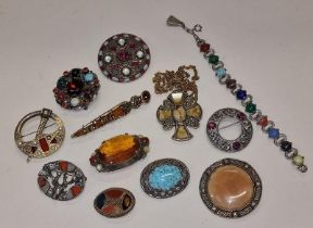 Collection of Celtic jewellery to include Amber ,Turquoise, and other semi precious stones