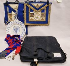 Collection of Masonic Regalia and jewellery.