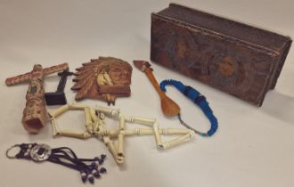 Collection of Tribal items to include jewellery.