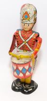 1930 Marx Clockwork Tin plate wind up toy .George The drummer boy working