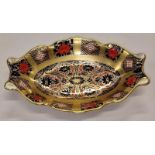 Royal l Crown Derby Imari 1128 gold band trinket dish