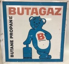 A double sided Butagaz sign 55x55cm.