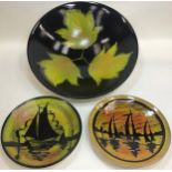 Poole Pottery two shape 3 Agean dishes together with a shape 58 bowl (3).