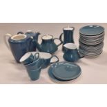 Poole Pottery Blue Moon collection of dinner, coffee tea ware residues.