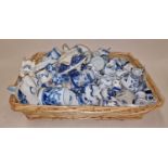 Quantity of blue and white china to include "Delft, Culpeper, Spode"