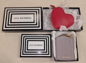 Lulu Guinness boxed purses Novelty Heart shape coin purse together Portia wallet as new ref 952891