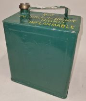 A repainted 1932 war department petrol can.