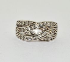 CZ 925 silver celtic designed ring Size M