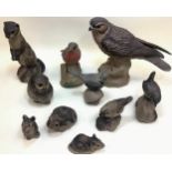 Poole Pottery collection of Barbara Linley Adams stoneware animals to include Merlin (10).