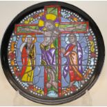 Poole Pottery Christ on the Cross Cathedral plate designed by Tony Morris in the stained glass