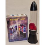 Contemporary "Rocket Lamp" lava lamp with original box.