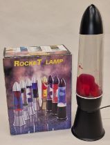 Contemporary "Rocket Lamp" lava lamp with original box.