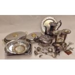 Collection of vintage silver plated items.