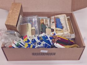 A box containing a large collection of vintage stationary items from a Draftsman. Many items still